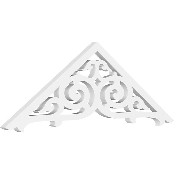 Ekena Millwork Pitch Athens Architectural Grade PVC Gable Pediment, 36"W x 12"H x 1"P (8/12) GPP036X012X100ATH - main
